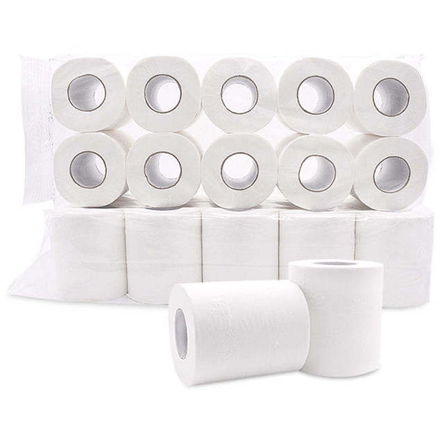 Factory Direct Custom Printing Sale 10 Rolls/Pack Four-Layer Super-Flexible Cheap Reusable Standard Roll Toilet Paper Tissue