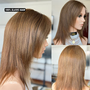 <b>100</b>% Virgin Slavic Hair Ready to Ship for Lace Front Human Hair Long Medical Wigs with Transparent PU Eartaps for Hairloss - Product Image 6