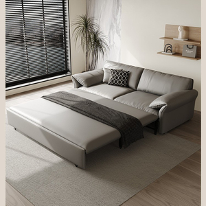 Sofá Cama Convertible Extensible Reclinable con Almacenamiento |   Sofá Cama Extraíble de Cuero Sintético para Apartamentos Pequeños, Multifuncional para Sala de Estar - Product Image 2