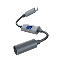 Câble de charge extérieur DC5521 vers Type C avec affichage numérique de la puissance pour mini-antenne satellite, charge rapide 100W