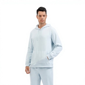 Sudadera con Capucha para Hombre 2026, 100% Algodón, Gruesa, Lisa, sin Estampado, Corte Regular, Bordada - Product Image 2