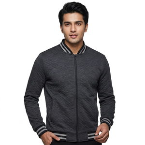Veste de baseball universitaire pour hommes, coupe-vent, col montant confortable, broderie de logo personnalisée, idéale pour le printemps - Product Image 1