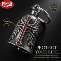 Clochettes de protection en acier inoxydable avec logo personnalisé pour moto, porte-clés Gremlin Biker, porte-bonheur vintage, cadeau de protection pour motard