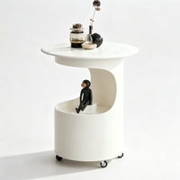 Table basse ronde en marbre et fer, style moderne, durable, luxe léger, simple, pour salon, directement de l'usine