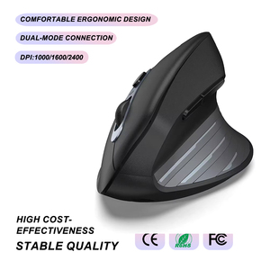 Ratón Ergonómico Recargable Inalámbrico 2.4G con Interfaz USB, 3 Niveles de DPI Ajustables 1000/1600/2400, Mini Ratón Óptico Vertical - Product Image 1