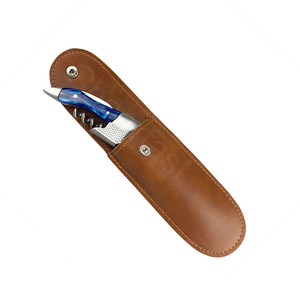 Bonito Set de Regalo de Sacacorchos de Acero Inoxidable para Camareros, Sacacorchos de Resina Azul Zafiro, Abridor de Botellas de Vino - Product Image 2