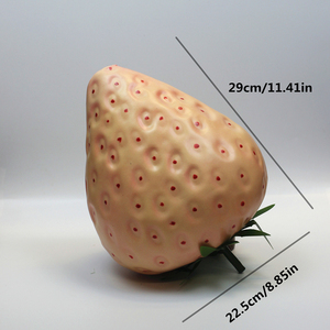 Ensemble de <span class=keywords><strong>fraises</strong></span> artificielles, 2 pièces, <span class=keywords><strong>fraises</strong></span> artificielles réalistes rouges et blanches pour la décoration de la maison et de la cuisine - Product Image 3