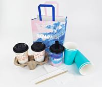 Gobelets en papier jetables, 16 oz, gobelets en papier compostables pour thé au lait, gobelets en papier pour café avec logo personnalisable