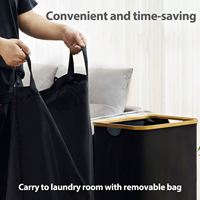Panier à linge de grande taille de 100 L, panier à linge de 70 cm de haut avec poignée, panier à linge en tissu imperméable et pliable pour la chambre à coucher et la salle de bain