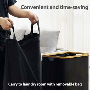 100L <b>Large</b> <b>Laundry</b> <b>Hamper</b>, 27.6" Tall <b>Laundry</b> Basket with Handle, Waterproof and Collapsible Cloth <b>Hamper</b> for Bedroom and Bathro - Product Image 4