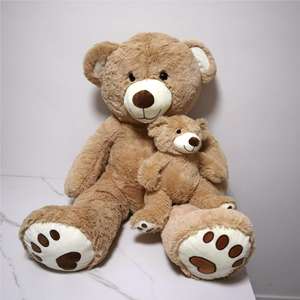 ตุ๊กตาหมีแม่ลูกน่ารัก ตุ๊กตาหมีเท็ดดี้บีร์ ขนาดใหญ่ บรรจุใยฝ้าย PP เหมาะสำหรับเป็นของขวัญวันคริสต์มาสสำหรับเด็กผู้หญิง - Product Image 4