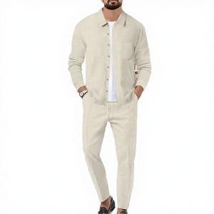 Pantalon de costume homme coupe classique, devant plat, en coton et fibre de bambou, imprimé par transfert thermique, sur mesure - Product Image 3