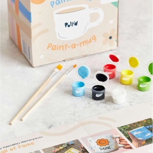 Paintables dipinge il tuo Kit tazza Kit pittura ceramica <span class=keywords><strong>per</strong></span> <span class=keywords><strong>adulti</strong></span> con tazze pennelli pennelli e guida di ispirazione pittura - Product Image 5