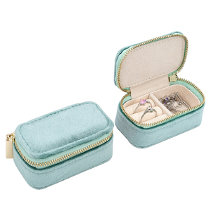 Custom Velvet storage gift jewellery boxes luxury cases logo printed packaging organizer leather jewelry box