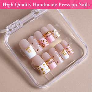 Nuevas <span class=keywords><strong>uñas</strong></span> postizas 3D <span class=keywords><strong>de</strong></span> <span class=keywords><strong>moda</strong></span>, 10 piezas, hechas a mano, <span class=keywords><strong>de</strong></span> acrílico, cobertura completa, <span class=keywords><strong>de</strong></span> alta calidad, <span class=keywords><strong>de</strong></span> lujo, pre-diseñadas, <span class=keywords><strong>uñas</strong></span> artificiales. - Product Image 2