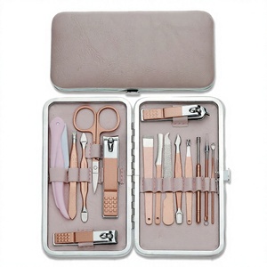 DANTRIC IMPLANTS Luxurious Stainless Steel Nail Kit 5 1 <b>Tools</b> Portable Case Including Scissor for Manicure <b>Pedicure</b> Adult Use - Product Image 2