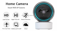 360 °   Caméra de sécurité domestique sans fil HD - Télécommande par smartphone, vue panoramique, pas de points morts