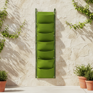 Sacs de culture légers en feutre de style campagnard Kits de plantation de jardin suspendus au <span class=keywords><strong>mur</strong></span> Conception de jardinière élégante - Product Image 1