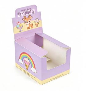 Custom Eco-Friendly Recyclable Matte <b>Foldable</b> Corrugated Paper Display <b>Boxes</b> Embossing UV Coating Supermarket Shelf Ready Food - Product Image 3