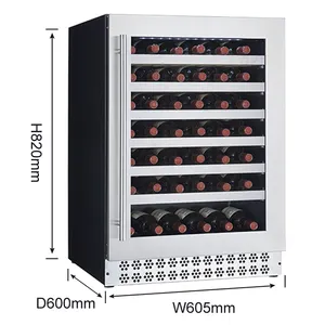冷蔵庫付き高級ソリッドブナウッドワインクーラーセラー自立型キャビネットセラー気候制御冷蔵庫