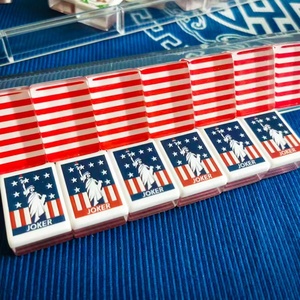Nuevo Juego de Mahjong Americano Moderno con Temática 'Once Upon a Time America', Hecho a Mano en Acrílico, Ecológico, Portátil, para Regalo - Product Image 6