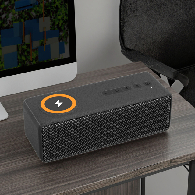 IPX7 Waterproof TWS Speaker with Wireless Charging & Bluetooth Connectivity Premium Quality Speakers