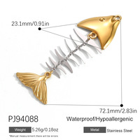 Breloques de bijoux DIY en acier inoxydable Manna Ocean Series, motif grand poisson, strass, étoile de mer et coquillage, pour bikinis et eau de mer