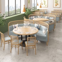 Meubles de restaurant en bois massif de luxe, canapé de restauration rapide avec design industriel pour hôtel, salle à manger, bar à domicile