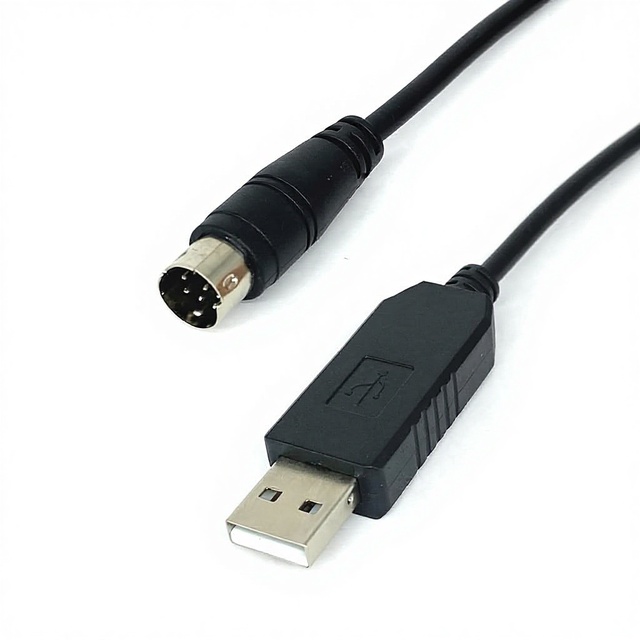 USB to Mini Din Serial Adapter Cable with FT232RL Chipset, 8 Pin Male Connector, CT-62 CAT Audio Interface Cable for Yaesu Radio