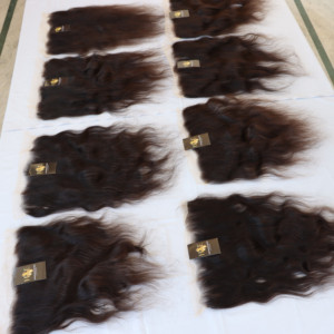 ธรรมชาติดิบวัดอินเดียผมรวมกลุ่มสานเวอร์จินลูกไม้ปิดหน้าผากกับบราซิลมนุษย์ผม613การรวมกลุ่ม - Product Image 2