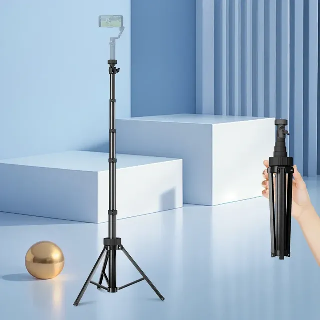 Professional Adjustable Portable Gimbal Floor Stand Selfie Stick Tripod