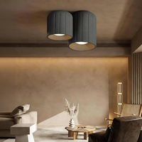 Plafonnier LED moderne en ciment à grain de bois pour restaurant, salle à thé, comptoir de bar, couloir, hall d'entrée, poterie