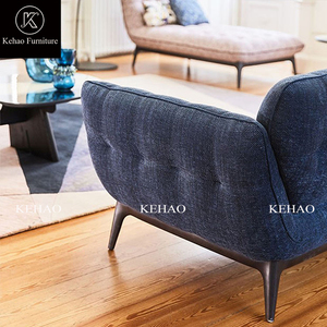 Divano Moderno Stile Mid-century in Camoscio con Braccioli, Comodo per Soggiorno, Camera da Letto, Appartamento <span class=keywords><strong>e</strong></span> Ufficio, 3 Posti - Product Image 2