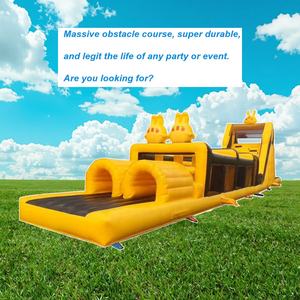 <span class=keywords><strong>Precio</strong></span> de fábrica al por mayor larga carrera de obstáculos duradera Casa de salto inflable hinchable para la venta - Product Image 3