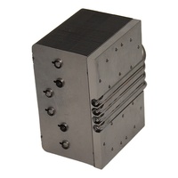 Processeur d'amplificateur PCB IC anodisé noir d'usine 70 W x 11 H x 180 L Mm chine ISO 6063 profil en aluminium conception personnalisée dissipateur thermique