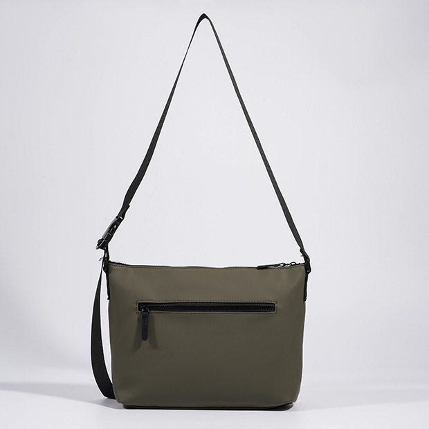 Fashionable Single Strap Lace-up Closure Waterproof RFID Protected Ruched Multi Pocket Nylon Crossbody Bag for Summer/Winter