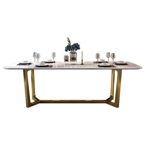 Tavoli da pranzo moderni di progettazione di marmo bianco naturale nordico del secolo della polonia con le sedie - Product Image 6