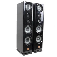 Haut-de-Gamme Enceintes Hifi Colonnes Doubles 8 Pouces Finition Laque Piano Luxe pour Barres de Son Home Cinéma