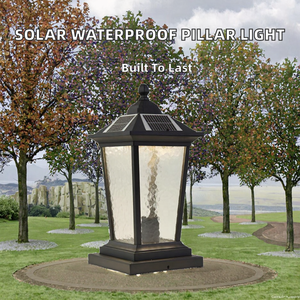 Outdoor IP65 Waterproof Aluminum Modern Fence <b>Pillar</b> Lamp Solar LED Gate <b>Light</b> Adjustable Color Temperature Garden Decoration - Product Image 2