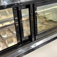 Congélateur de présentation pour crème glacée, machine à gelato, machine à fabriquer de la crème glacée dure commerciale, maquina de helado pour les entreprises, prix