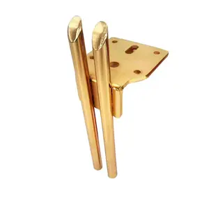 제조 골드 더블 튜브 캐비닛 다리 독특한 디자인 금속 가구 소파 다리 장식 다리