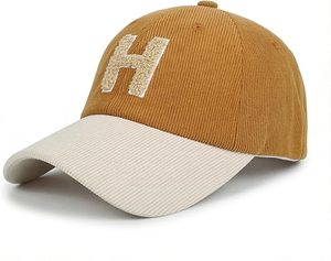 Casquette de baseball vintage non structurée à 6 panneaux en velours côtelé avec boucle métallique réglable, motif lettres Y2K, pour adultes unisexes - Product Image 5