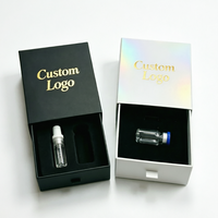 Cajas Negras para Viales de Péptidos con Detalles en Dorado, Estuche para Péptidos con Inserto de Espuma Personalizado, Embalaje Protector para Viales Individuales de 3ml/5ml
