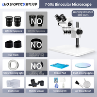 Microscopio Estéreo Industrial con Zoom 50x-100x para Control de Calidad Electrónica, Inspección de PCB y Ensamblaje de Precisión