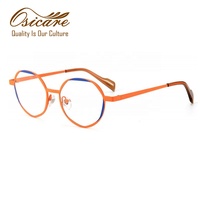 Lunettes de vue colorées Osicare en gros pour femmes, montures optiques modernes en métal et acétate bicolores