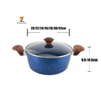 Casserole en acier au carbone avec couvercle en verre, compatible avec les cuisinières à induction, couleur personnalisable pour la cuisine à domicile