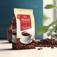 Sacs d'emballage alimentaire refermables imprimés en héliogravure pour café et aliments pour animaux, personnalisés, à fond plat avec fermeture éclair et valve