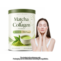 Matcha + Collagène |   Peptides de collagène provenant de bovins nourris à l'herbe avec du matcha |   Complément beauté pour le petit-déjeuner, les smoothies et les boissons chaudes