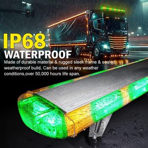 Pinzhi 46-Inch Cảnh Báo Khẩn Cấp Đèn Hiệu Mới Trên Mái Nhà Ánh Sáng Nhấp Nháy Thanh Với 220 LED Hổ Phách Màu Xanh Lá Cây 12V 130W 1200 Lumens - Product Image 3