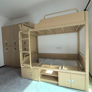 Lits superposés en métal modernes à deux étages pour dortoir scolaire, hôpital, hôtel ou appartement, meubles polyvalents - Product Image 4